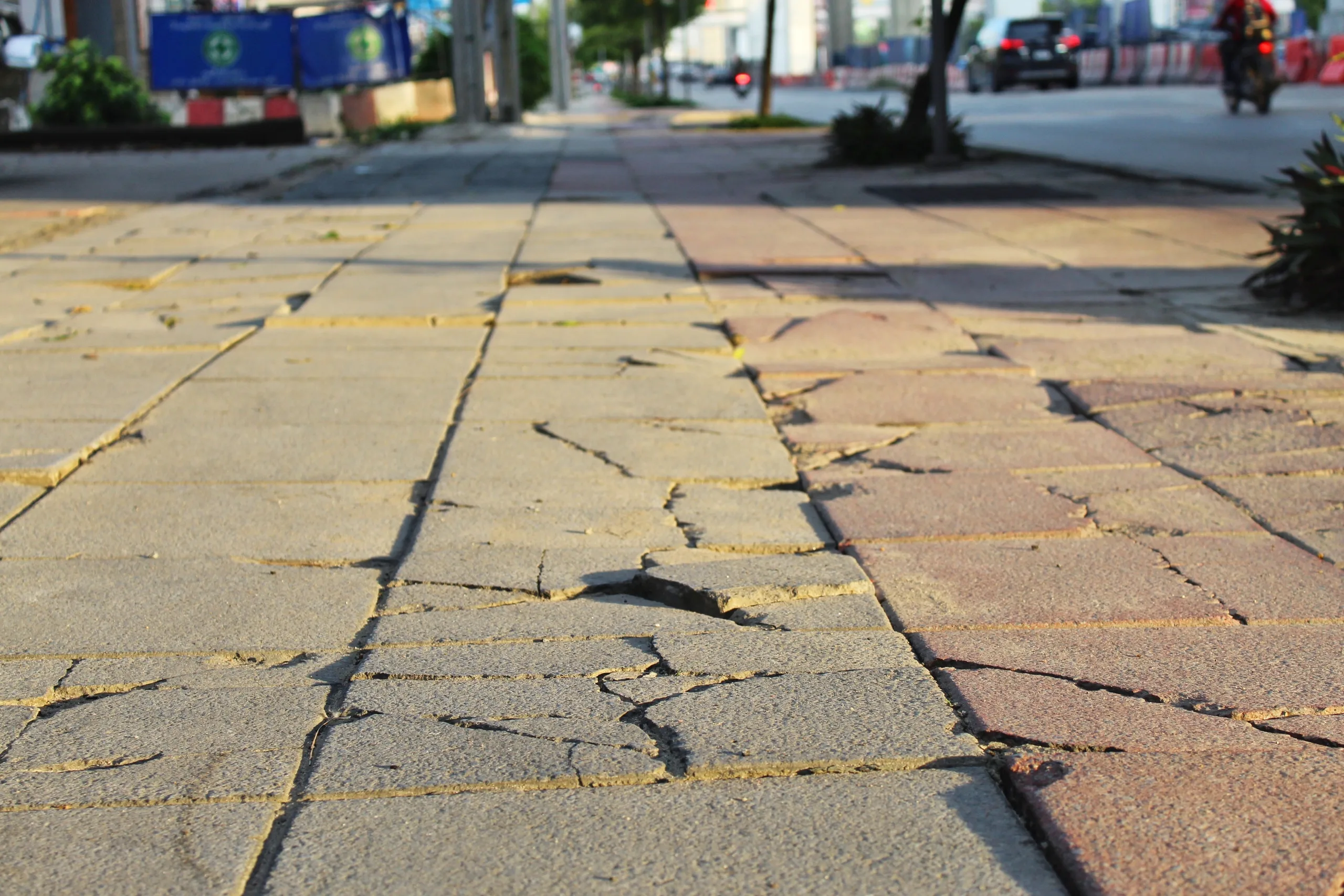 cracked sidewalk